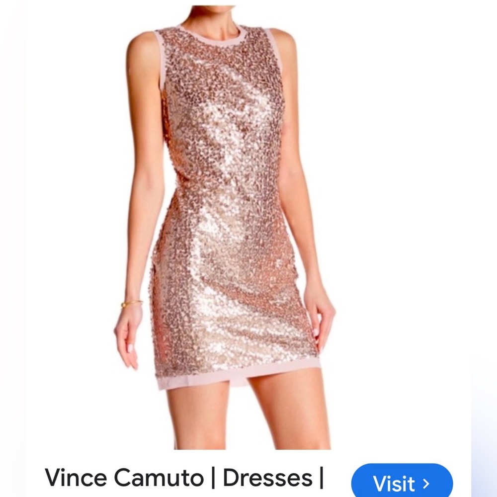 Vince Camuto Rose Gold Sequin Mini Dress
Stunning for any occasion. - Picture 5 of 14